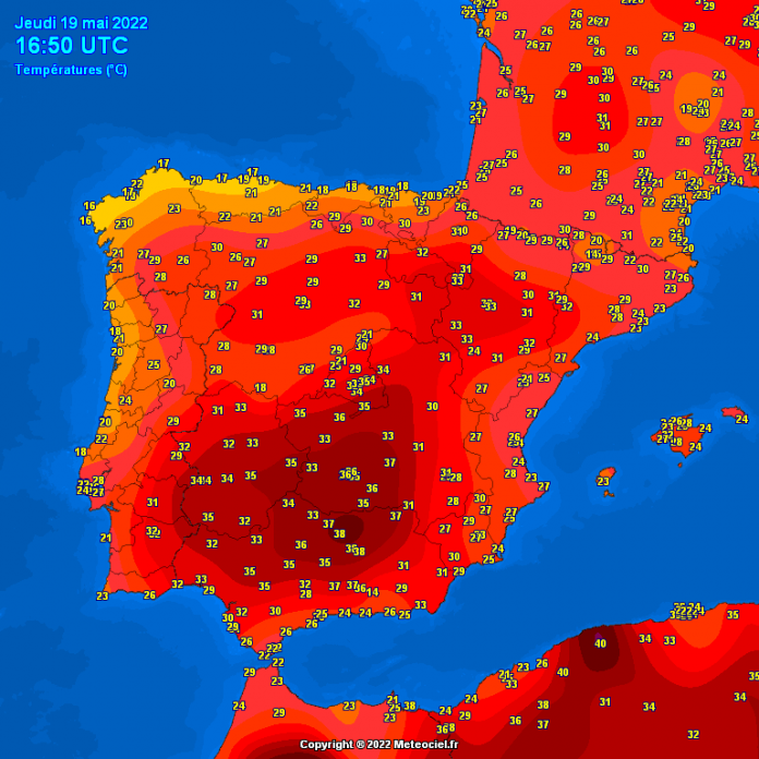 Temperaturas de Mayo 2022