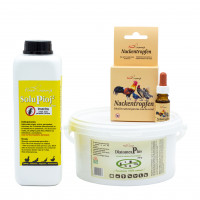 Foto de Pack Tierra de Diatomea (750 G), Nackentropfen (10 Ml) y Solupioj (1 L) | Productos para el Piojo de las Gallinas | Acabar con el Ácaro Rojo