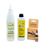 Foto de Pack Tierra de Diatomea (225 G), Nackentropfen (10 Ml) y Solupioj (500 Ml) | Productos para el Piojo de las Gallinas | Acabar con el Ácaro Rojo