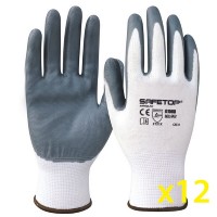 24 Guantes Safetop Nitri FIT G156B - Talla 10