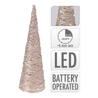 Árbol Cónico Dorado - 40 Cm - 20 LED