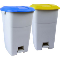 Cubo Basura - 60 L - Azul/gris - 40X43X64,5 C