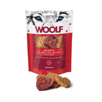 Snacks Woolf Corazones de PATO y Pollo, Bolsa