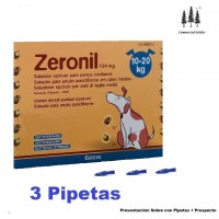 3 Pipetas Perros 10-20Kg Zeronil Pipeta Anti 