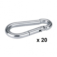 Kerbl Mosquetón Gancho Galvanizado, 40 Mm X Ø