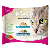 Planet Pet Gat Pouch Pack Atun, Salmon, Calam