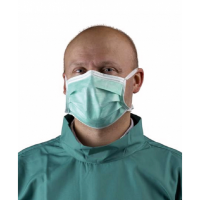50 Mascarillas Desechables Color Verde con Ci