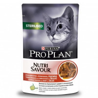 Pro Plan Gato Sterilised Buey en Salsa, 24 X 