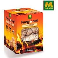 Lana de Madera Enciende Fuegos 32Uds - Fuegon