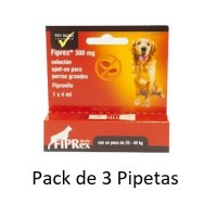 3 Pipeta Fiprex L Spot-On Perros Grandes (20-