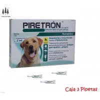 3 Pipetas Piretron (Perros+15 Kg) Pipeta Pulg