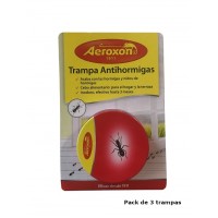 Pack 3 Trampas Aeroxon Antihormigas Cebo en L