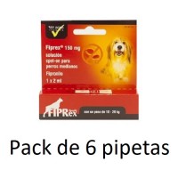 6 Pipetas Fiprex M Spot-On Perros Medianos (1