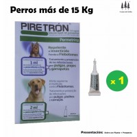 Pipeta Piretron (Perros+15 Kg) Pipetas Pulgas