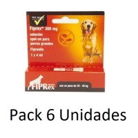 6 Pipetas Fiprex L Spot-On Perros Grandes (20